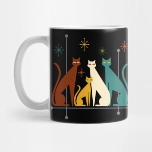 Retro Mid-Century Modern Look Cats 50s 60s Style Mug